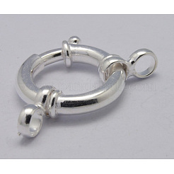 スターリングシルバーの大きなスプリングリング留め金925個  銀  12mm&nbsp;X-STER-A007-13B