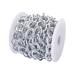 アルミツイストチェーンカーブチェーン  溶接されていない  銀  20x15x1.8mm  5メートル/セット&nbsp;CHA-TA0001-05S