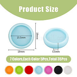 35Pcs 7 Colors ABS Plastic Binding Discs&nbsp;KY-HY0001-08