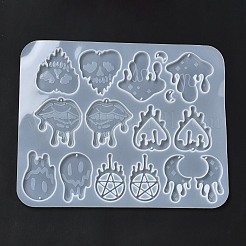 DIY Halloween Theme Pendant Silicone Molds&nbsp;DIY-I102-05