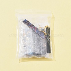 8 個 4 スタイル酢酸セルロース (樹脂) ビッグペンダント  長方形チャーム  ミックスカラー  53x9x2~3mm  穴：1.5mm  2個/スタイル&nbsp;KY-FS0001-17