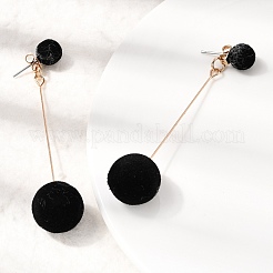 Iron Dangle Stud Earrings&nbsp;EJEW-D355-03G-01