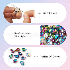 100Pcs 10 Colors Sew on Rhinestone&nbsp;DIY-CW0001-38