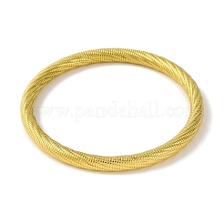 イオンプレーティング（IP）304ステンレススチール製女性用バングル  ゴールドカラー  内径：2-1/2インチ（6.2cm）&nbsp;BJEW-B104-31G
