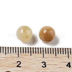 加熱天然シトリン球ビーズ  ラウンドビーズ  穴がない  6~6.5mm&nbsp;G-P520-19