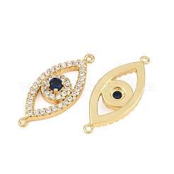 Brass Micro Pave Cubic Zirconia Connector Charms&nbsp;LS-CU-CBAB719-01G