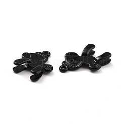 合金エナメルチャーム  スプレー塗装  馬  ブラック  21.5x16.5x4mm  穴：1.4mm&nbsp;LS-ENAM-A136-01F
