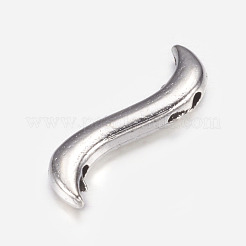 合金スペーサーバー  カドミウムフリー＆ニッケルフリー＆鉛フリー  アンティークシルバー  18x5.5x2mm  穴  1mm&nbsp;X-PALLOY-A13282-AS-NR
