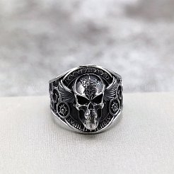 Retro 304 Stainless Steel Finger Rings for Men&nbsp;WG16CDF-01