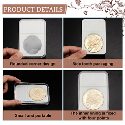 8Pcs 4 Styles Plastic Coin Storage Box&nbsp;AJEW-PH0005-03