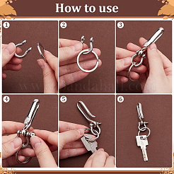 U-Shaped Brass Key Hook Shanckle Clasps&nbsp;KK-PH0012-37