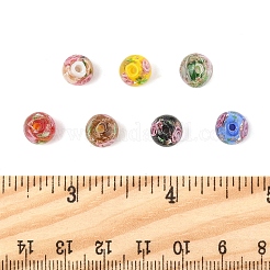 32Pcs 7 Colors Handmade Gold Sand Lampwork Beads&nbsp;LAMP-FS0001-30