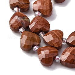 Natural Red Jasper Beads Strands&nbsp;G-P570-E14-01