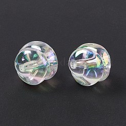 透明なアクリルビーズ  ABカラー  巻き貝  クリアAB  16x17x15mm  穴：2.8mm&nbsp;OACR-E004-06
