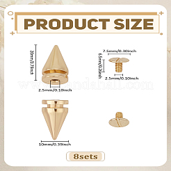 8Bags Brass Studs Rivets&nbsp;KK-LP0004-85