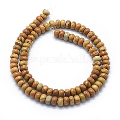 Natural Wood Lace Stone Wooden Jasper Beads Strands&nbsp;G-E507-04A-6mm