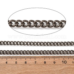 チタンカーブチェーン  溶接されていない  スプールで  生（メッキなし）  6x4.5x1mm&nbsp;CHS-A021-01B