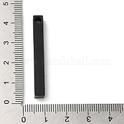 304ステンレスペンダント  長方形/棒  イオンプレーティング（ip）  電気泳動黒  40x5x5mm  穴：3mm&nbsp;STAS-G208-02EB-A