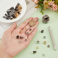 120 Sets 4 Colors Brass Boots Hook Eyelet Buckles&nbsp;FIND-PH0009-29