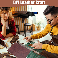 レザー生地  DIY 手作り衣類ラベル用の革シート  ハンドバッグ  ココナッツブラウン  30x20x0.1cm&nbsp;DIY-WH0002-79F-03