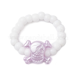 Acrylic Skull Stretch Rings&nbsp;RJEW-JR00927-02