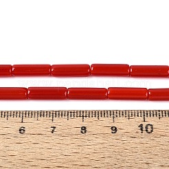 Opaque Solid Color Glass Beads Strands&nbsp;GLAA-N070-01A-CM
