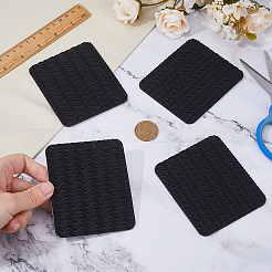 自己粘着靴底グリップ  ゴム製滑り止め靴パッド  長方形  ブラック  98x83x3mm&nbsp;FIND-WH0148-175A