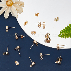 20Pcs Brass Stud Earring Findings&nbsp;FIND-BBC0001-22