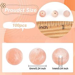 100Pcs Round Natural Sunstone Beads&nbsp;G-OC0001-37