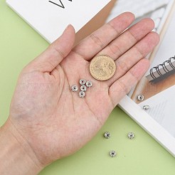 316サージカルステンレススチールクリスタルラインストーンスペーサービーズ  ストレートエッジ  ロンデル  ステンレス鋼色  6x3mm  穴：1mm&nbsp;X-STAS-N032-06P