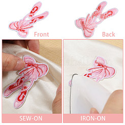24pcs Bowknot with Dance Shoes Polyester Embroidery Sew on Cloth Patches&nbsp;PATC-CA0001-36