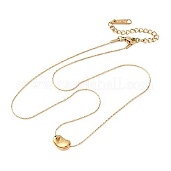 304 Stainless Steel Bean Pendant Necklaces for Women&nbsp;NJEW-K255-40G