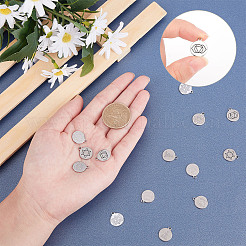 16Pcs 8 Style 201 Stainless Steel Charms&nbsp;STAS-SC0002-22AS