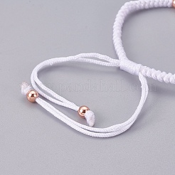 Nylon Cord Braided Bead Bracelets Making&nbsp;BJEW-F360-FRG19