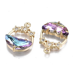 Faceted Transparent Glass Pendants&nbsp;GLAA-T020-18B