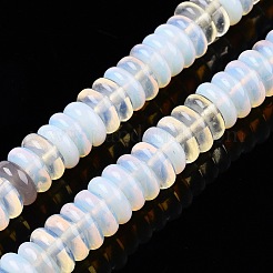 オパールビーズ連売り  ロンデル  10x4mm  穴：1mm  約50個/連  7.68~8.2''（19.5~20.5センチメートル）&nbsp;G-T138-70