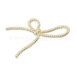 合金ペンダント  編み込みリボンのチャーム  ゴールドカラー  26x16.5x2.5mm  穴：10x4.5mm&nbsp;AL-CBA31C4-05G