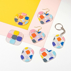 24Pcs 4 Style Transparent Clear Acrylic Pendants&nbsp;KY-LS0001-09