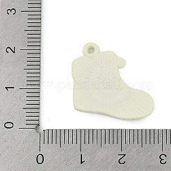 クリスマス テーマ スプレー塗装合金エナメル ペンダント  靴  18x20x1.5mm  穴：1.8mm&nbsp;ENAM-Z020-01B