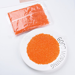 透明なガラスラッパビーズ  丸い穴  ダークサーモン  3~8x2mm  穴：0.7mm  約450g /ポンド&nbsp;SEED-N005-001-C11