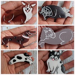 6Pcs 6 Styles Hair Cabochon Food Grade Silicone Molds&nbsp;SIMO-PW0002-40