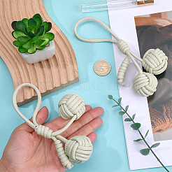 Imitation Leather Woven Ball Pendant Decorations&nbsp;AJEW-WH20054-143C