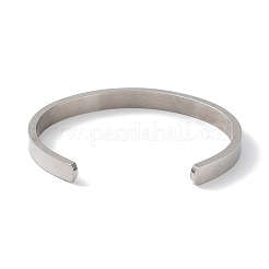 変色しない304ステンレススチール製スターカフバングル  ステンレス鋼色  内径：2-1/4インチ（5.8cm）&nbsp;BJEW-F464-P-01