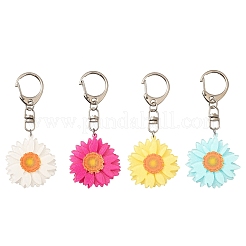 Acrylic Daisy Pendant Decoration&nbsp;HJEW-YW00028-01