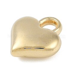 CCBプラスチックチャーム  ハート  ゴールドカラー  12x11x5mm  穴：3x2.5mm&nbsp;CCB-G020-09G