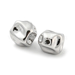 真鍮ビーズ  カドミウムフリー＆ニッケルフリー＆鉛フリー  ナゲット  プラチナ  6x6x6mm  穴：1mm&nbsp;KK-D090-09P
