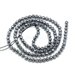 テラヘルツストーンビーズ連売り  多面カット  ラウンド  3~3.5mm  穴：0.5mm  約110~130個/連  38cm&nbsp;G-S152-10-3mm