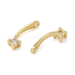 Brass Pave Clear Cubic Zirconia Charms&nbsp;CU-CBA9FFD-11G-02