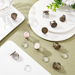 DIY Blank Dome Finger Ring Making Kit&nbsp;DIY-NB0008-19