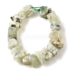 天然石プレナイトビーズ連売り  原石  ナゲット  7~25x8~24.5x5~16mm  穴：0.9~1mm  約14~28個/連  7.48''~8.43''（19~21.4センチメートル）&nbsp;G-I283-F11
